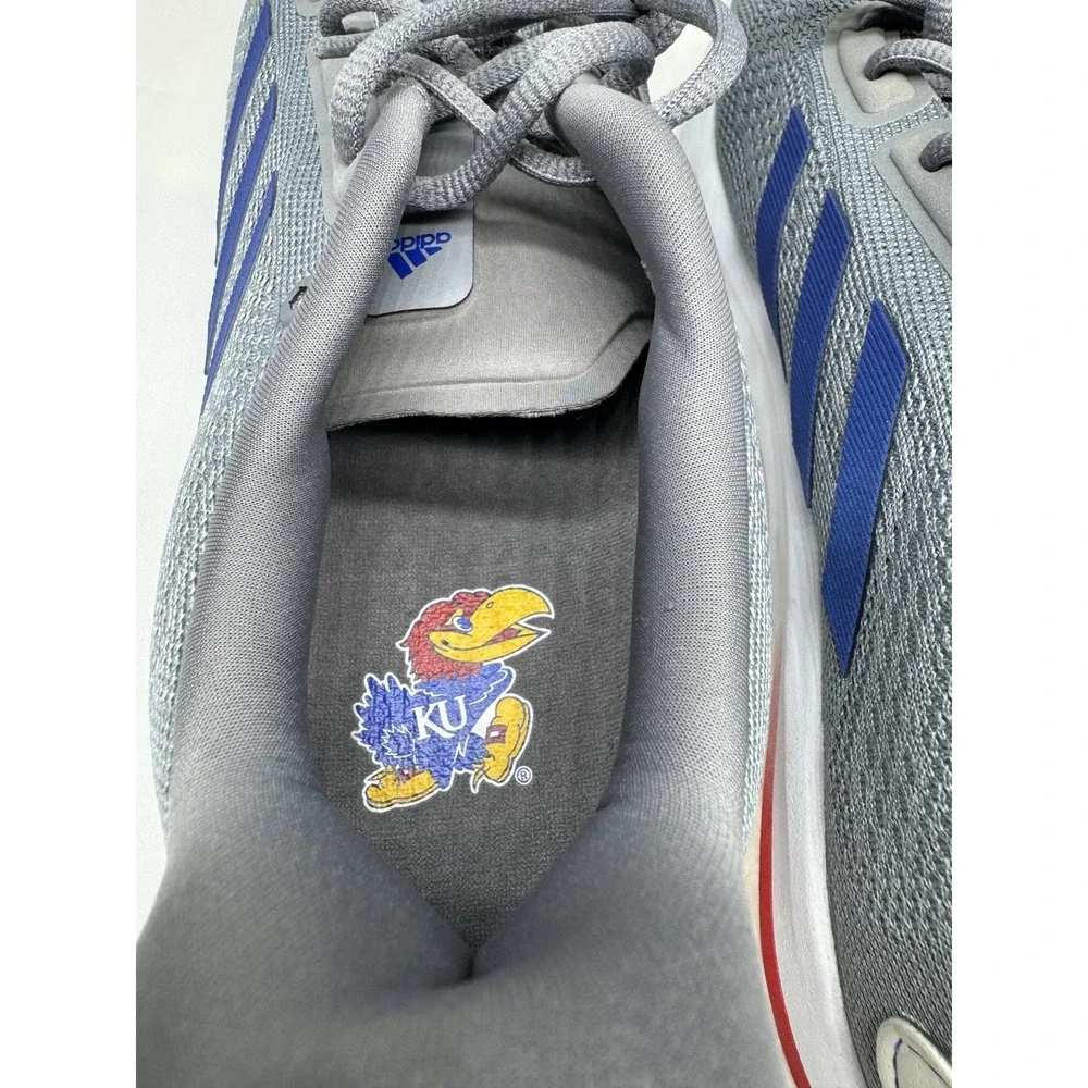 Adidas Supernova Running Shoes KU Kansas Jayhawks Grey Mens Size 13 H01294 NWT